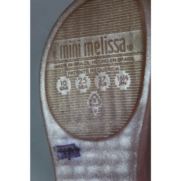Mini Melissa Ultragirl Pink Ballet Flats Princess Ballerina Shoes Size 10 US - Picture 5 of 8